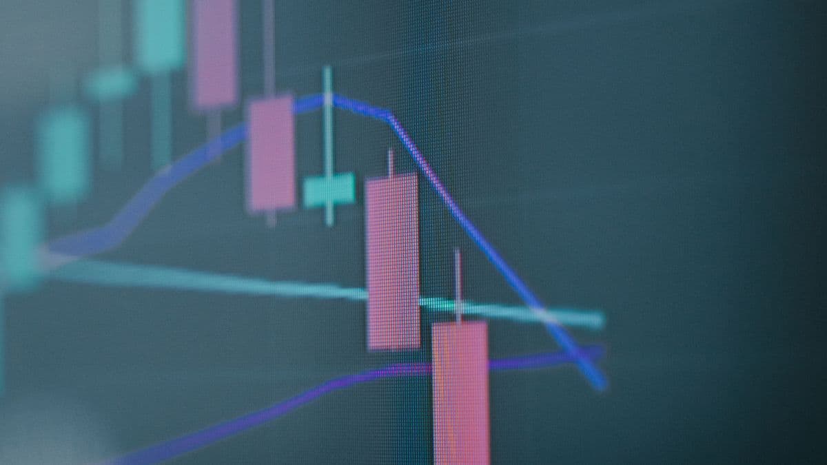 A digital stock chart for buying shares